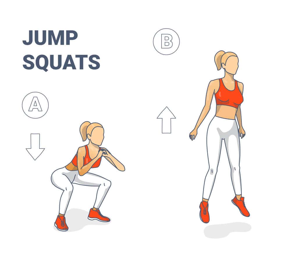 group fitness drills squat jumps 